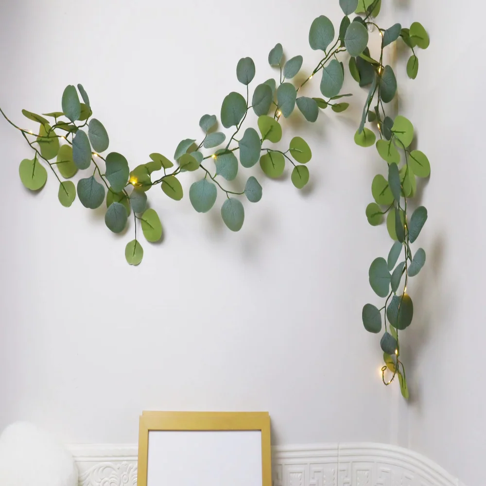 Decorative Light Eucalyptus Garland Battery-Operated LED - Image 2