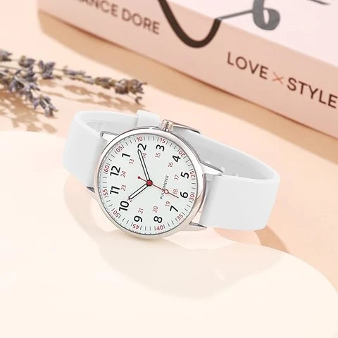 Nurse watch showing its analog face and separate second hand