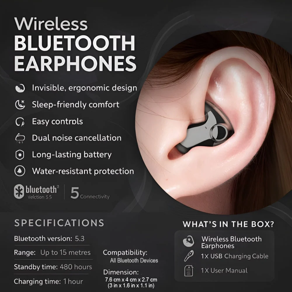 Wireless Earbuds Noise Cancelling Bluetooth Charging Case - Image 3